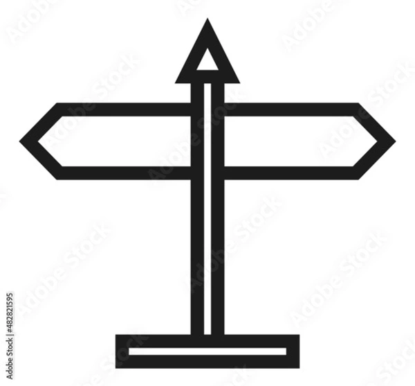 Fototapeta Signpost icon. Road sign with direction pointing arrows