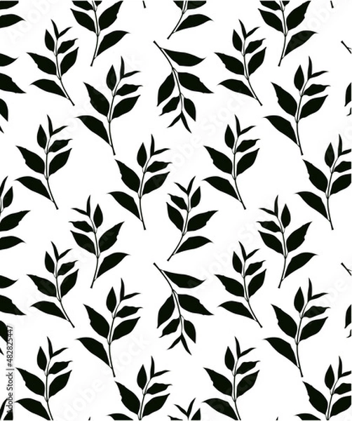Fototapeta seamless pattern with leaves