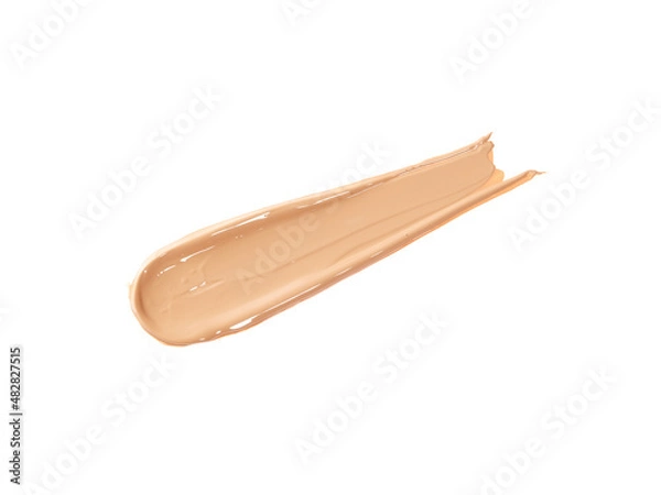 Fototapeta Make-up foundation swatch isolated on white background