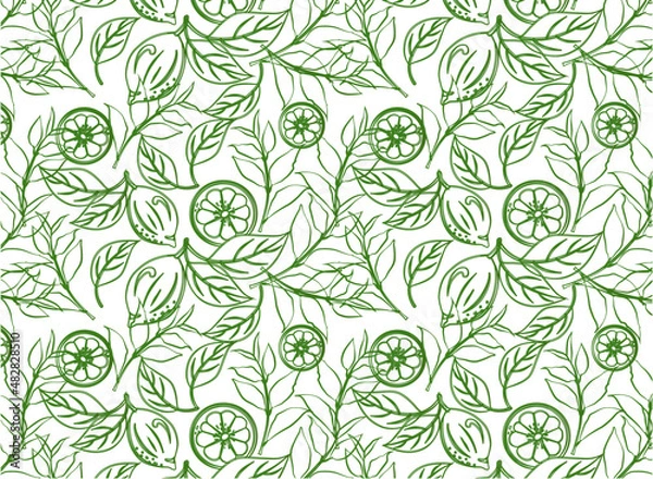 Fototapeta seamless floral pattern