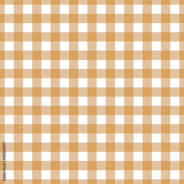 Fototapeta white and beige checkered seamless pattern