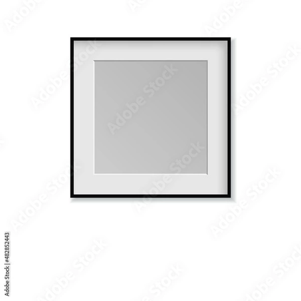 Fototapeta poster frame isolated on a orange background