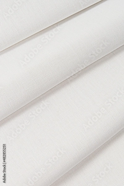 Fototapeta folded cotton white sheet. macro. addition example