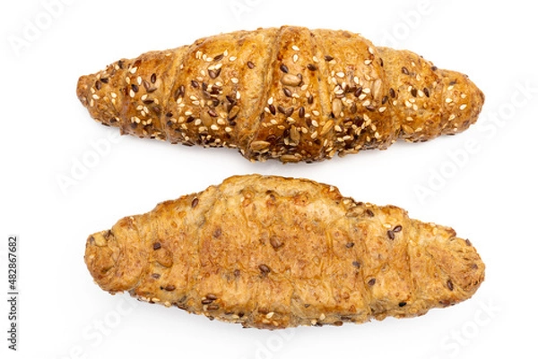 Fototapeta Two fresh croissants
