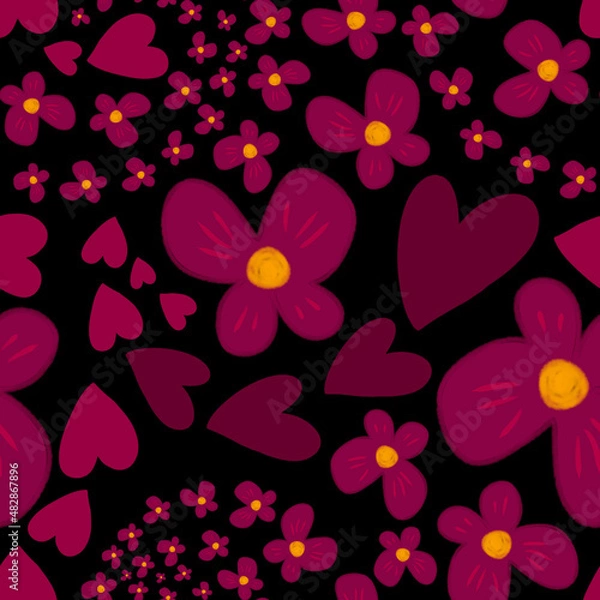 Obraz seamless pattern with hearts