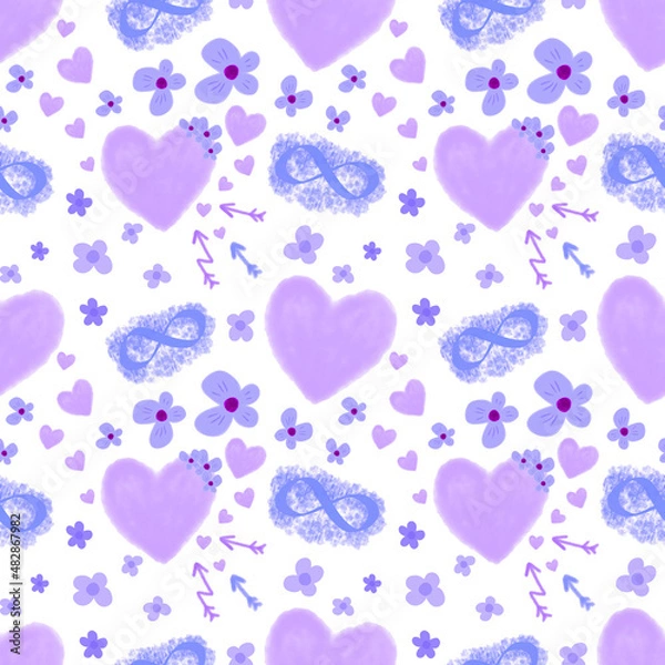 Obraz seamless pattern with hearts