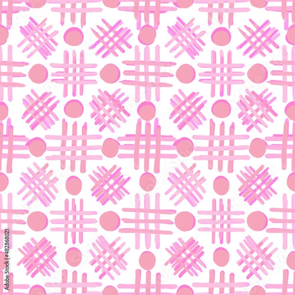 Obraz Seamless geometric pattern in a cage