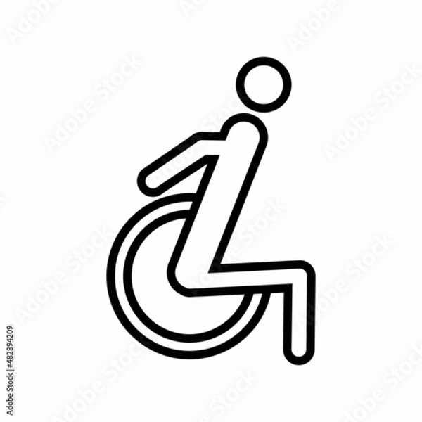 Fototapeta Disable Handicap Icon Design Vector Logo Template Illustration Sign And Symbol