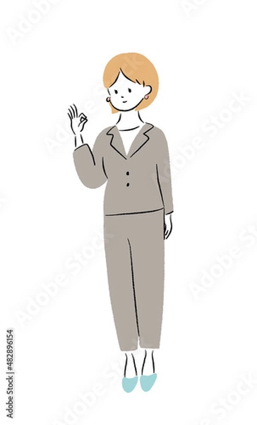 Obraz スーツを着た女性　OK