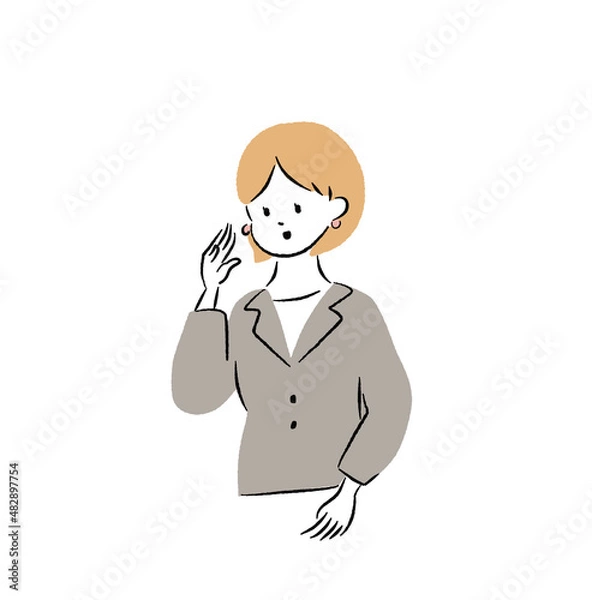 Obraz スーツを着た女性　呼びかけ