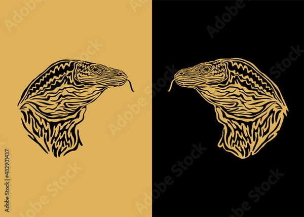 Fototapeta illustration varan