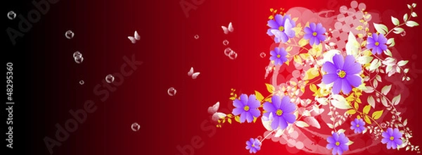 Fototapeta Abstract colorful  floral background. Spa.Vector