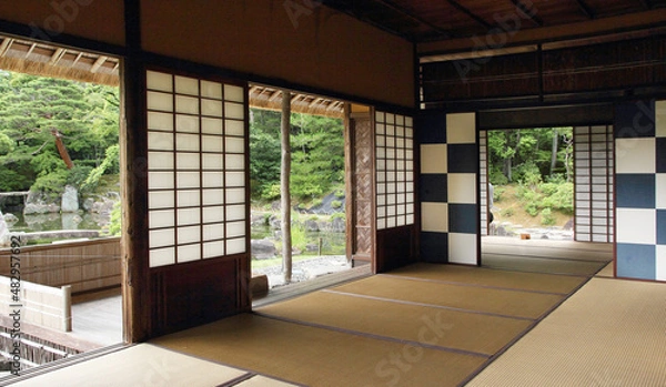 Obraz Interor of the Katsura Imperial Villa in Kyoto