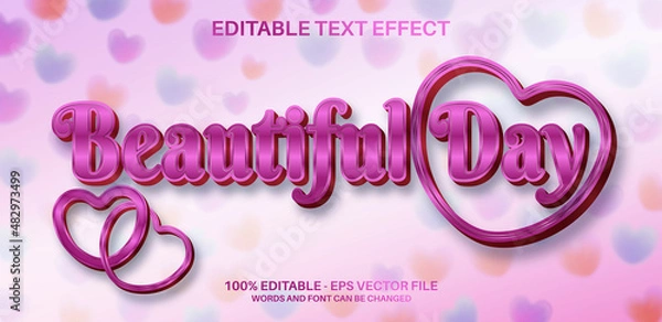 Obraz Luxury Beautiful Day editable text effect style template