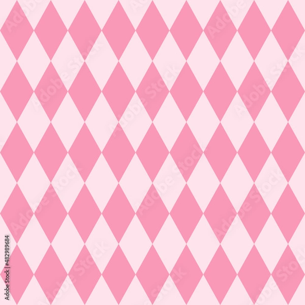 Obraz Diamond shape background pink color, vector illustrator, seamless pattern
