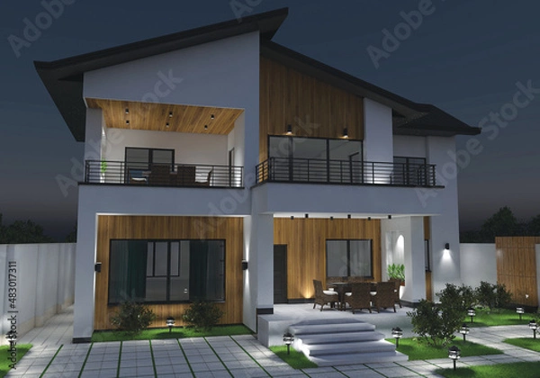 Obraz 3D Exterior House Design