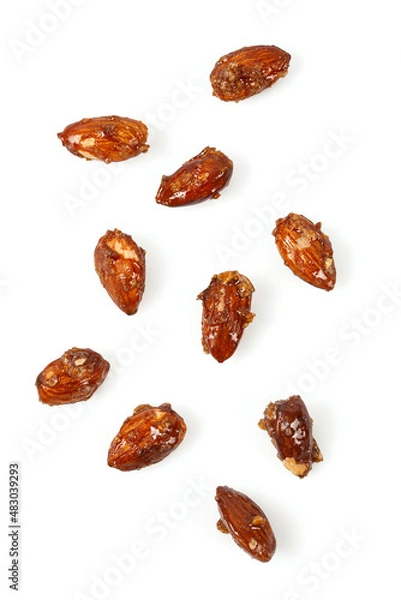 Obraz sugared almonds isolated on white background