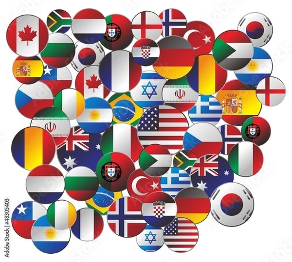 Fototapeta all button flag