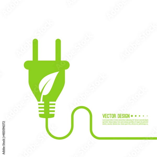 Obraz Vector background with electric plug