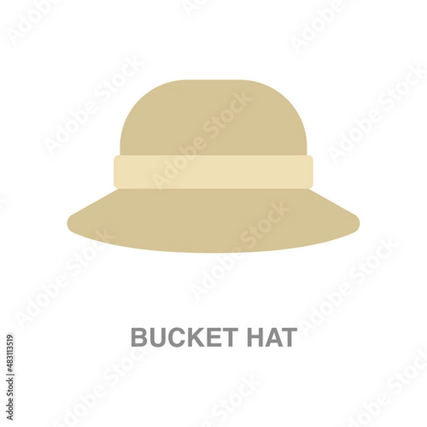 Fototapeta bucket hat illustration on transparent background