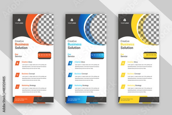 Obraz Corporate business dl flyer design template and rack card design