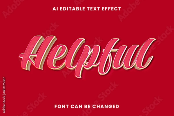 Obraz Helpful Text Effect