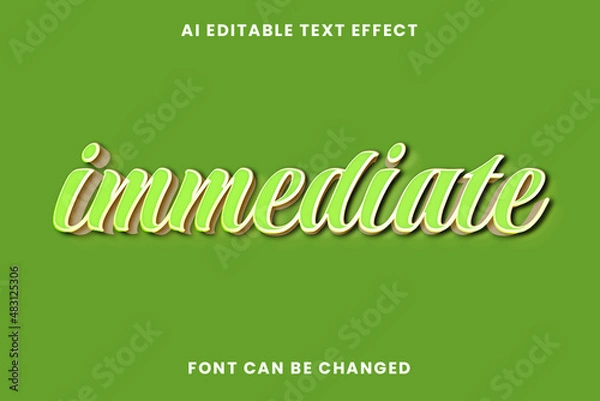 Obraz Immediate Text Effect