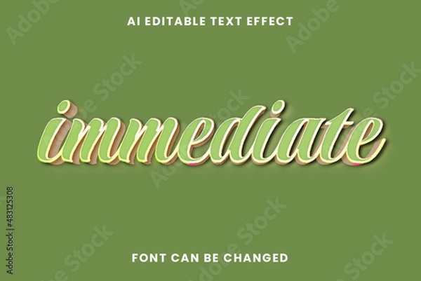 Obraz Immediate Text Effect