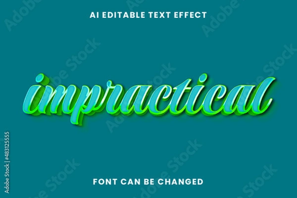 Obraz Impractical Text Effect