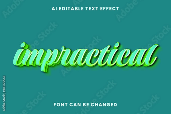 Obraz Impractical Text Effect
