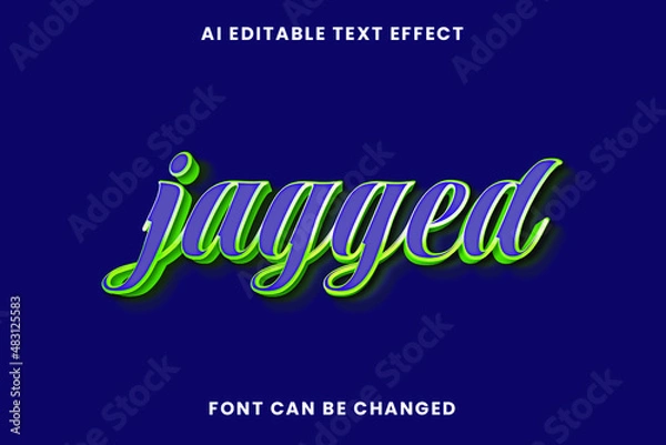 Obraz Jagged Text Effect
