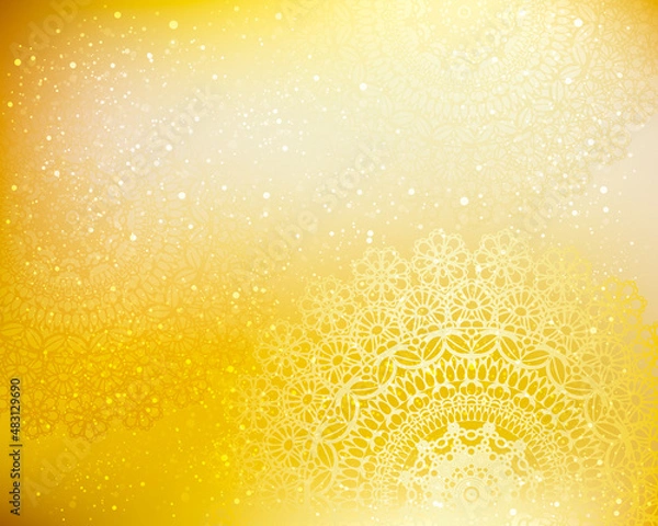 Fototapeta レース模様とグラデーションの背景