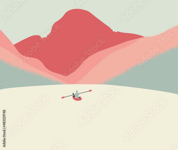 Obraz Man on a kayak