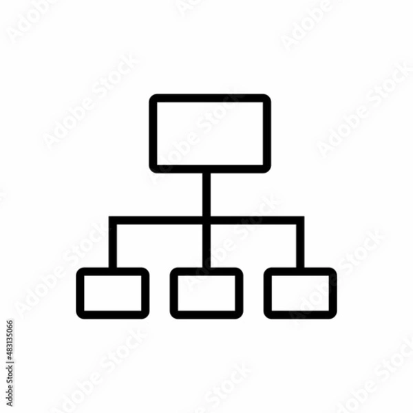 Fototapeta Structure Organization, Hierarchy Icon Design Vector Logo Template Illustration Sign And Symbol