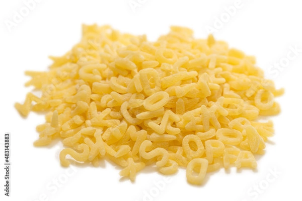 Obraz Nudeln Buchstaben freigestellt