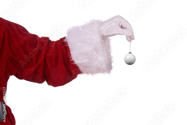 Obraz Santa Claus with golf ornament