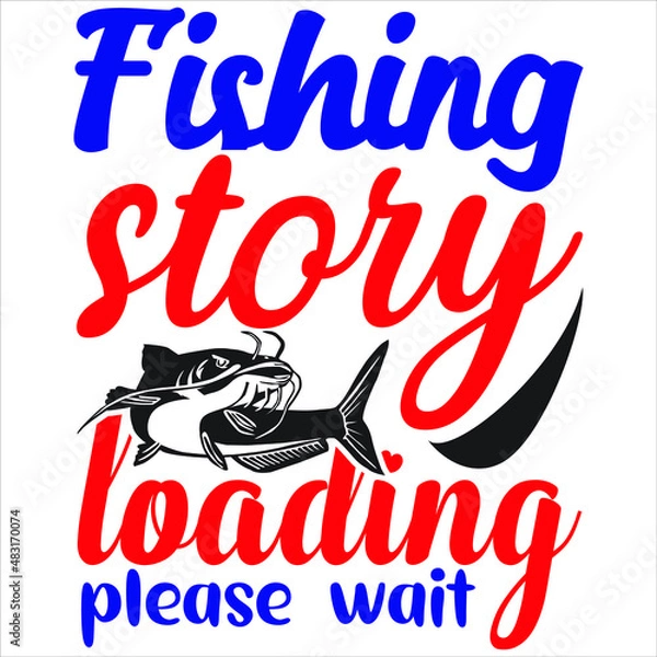Obraz Fishing story loading please wait