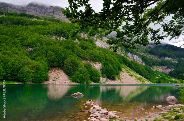 Obraz View of Lake Santo in summer in the Modena Apennines