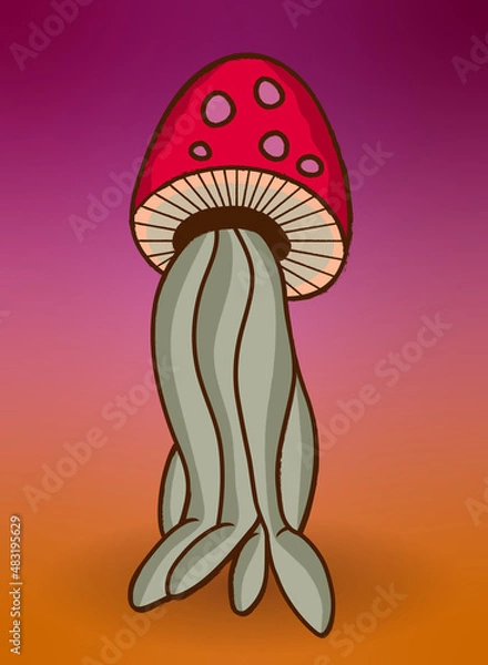 Obraz Fly agaric mushroom mutant