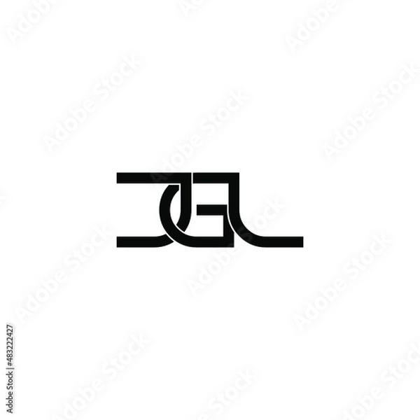 Obraz jgl letter initial monogram logo design