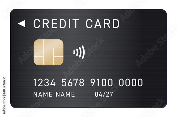 Obraz クレジットカードのイラスト　ブラックカード

