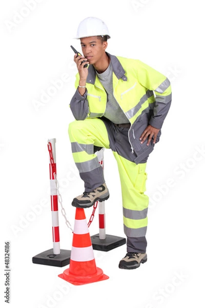 Fototapeta Roadworker
