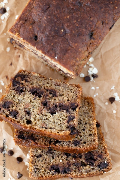 Obraz clean banana choc chip cake