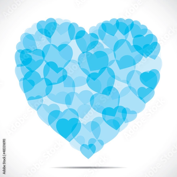 Fototapeta blue heart random stock vector