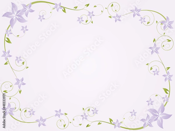 Fototapeta Abstract floral background with flowers