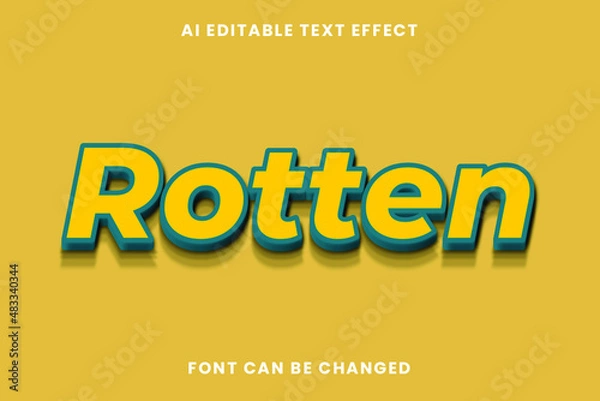 Obraz Rotten Text Effect