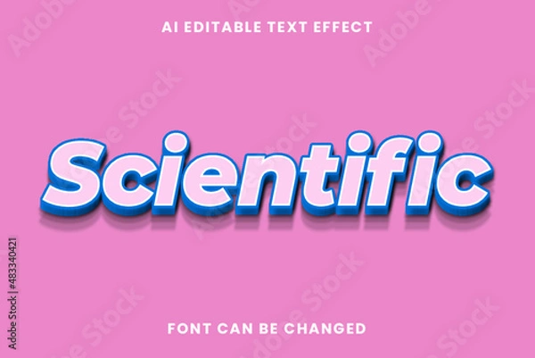 Obraz Scientific Text Effect