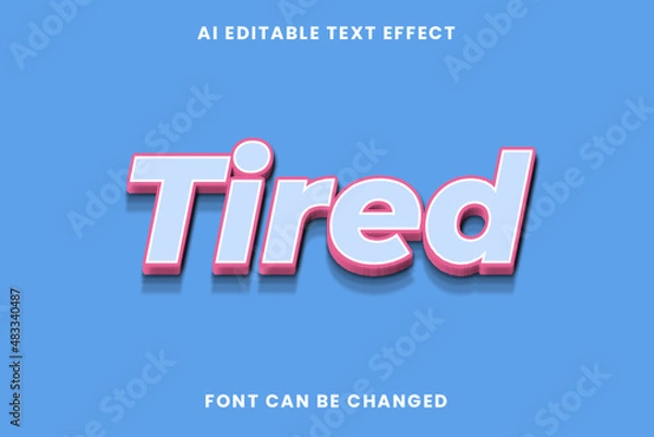 Obraz Tired Text Effect