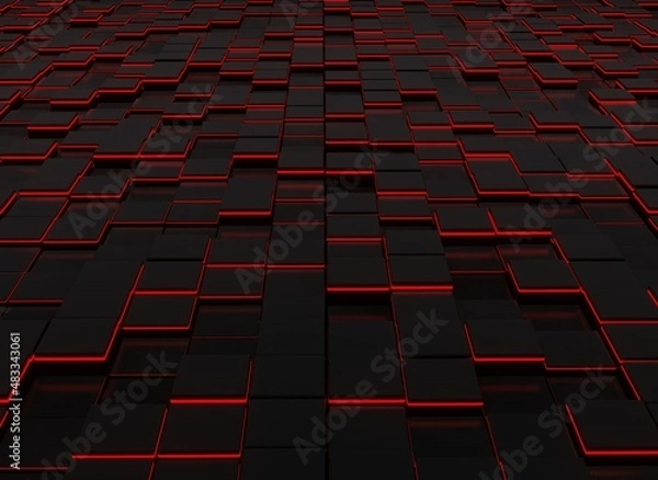 Fototapeta abstract background black red