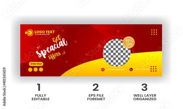 Obraz facebook cover design for a Restaurant